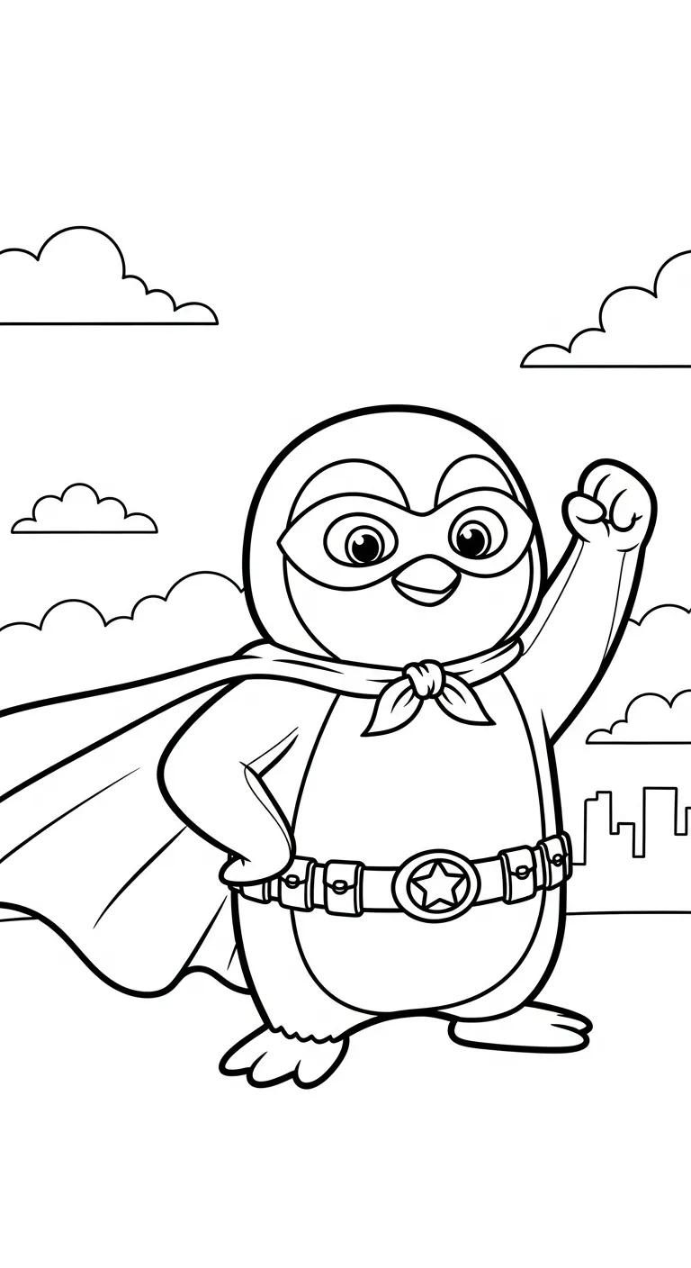 tải hình tô màu Tranh Tô Màu Chim Cánh Cụt cho bé 7 tuổi