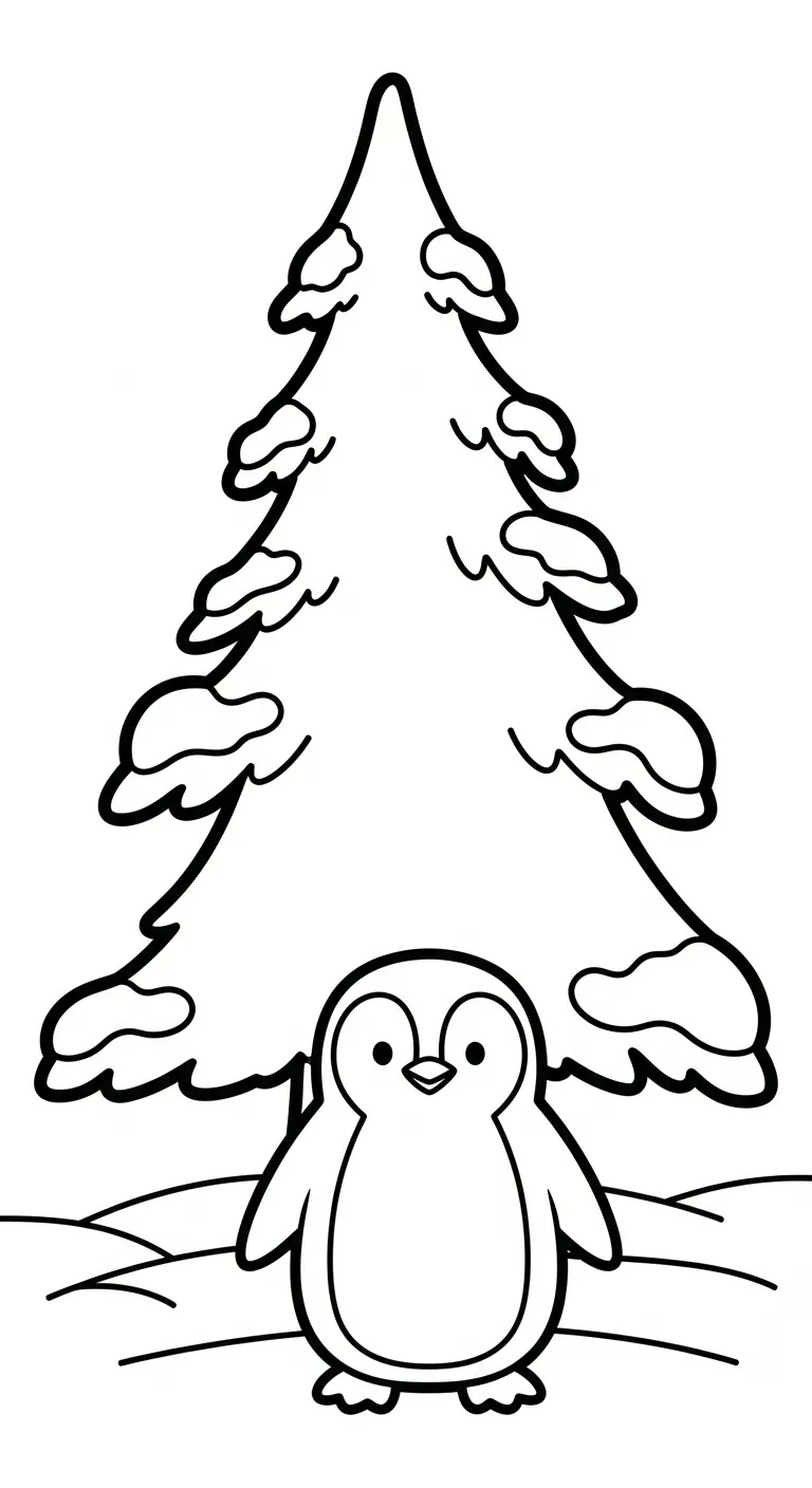 tranh tô màu Tranh Tô Màu Chim Cánh Cụt cho bé 7 tuổi miễn phí