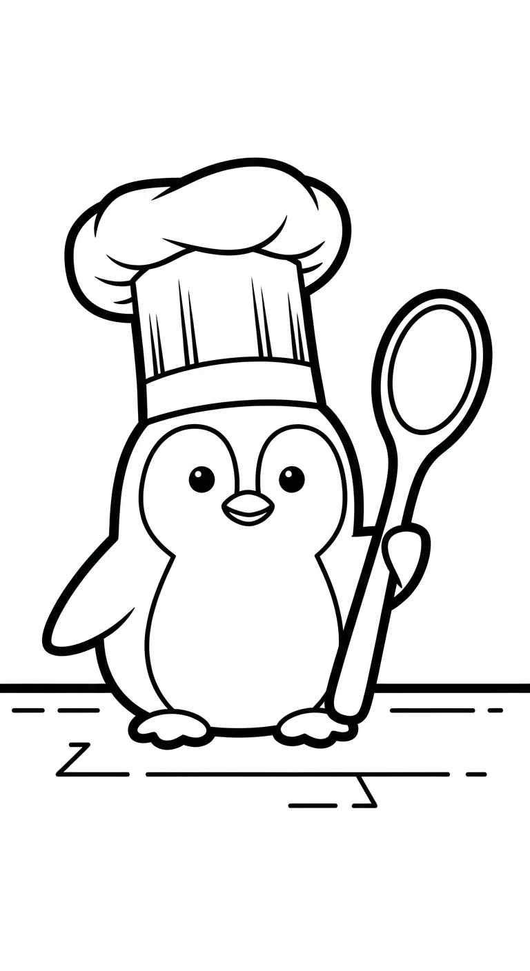 tranh tô màu Tranh Tô Màu Chim Cánh Cụt cho bé mới nhất 1