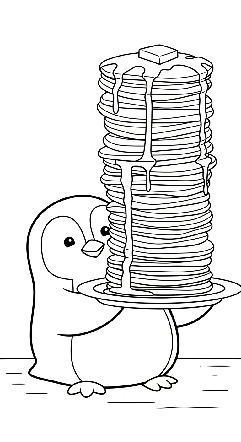in hình tô màu Tranh Tô Màu Chim Cánh Cụt cho bé 6 tuổi