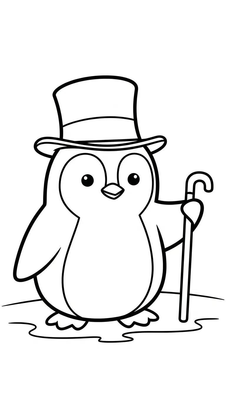 tranh tô màu Tranh Tô Màu Chim Cánh Cụt cho bé 8 tuổi