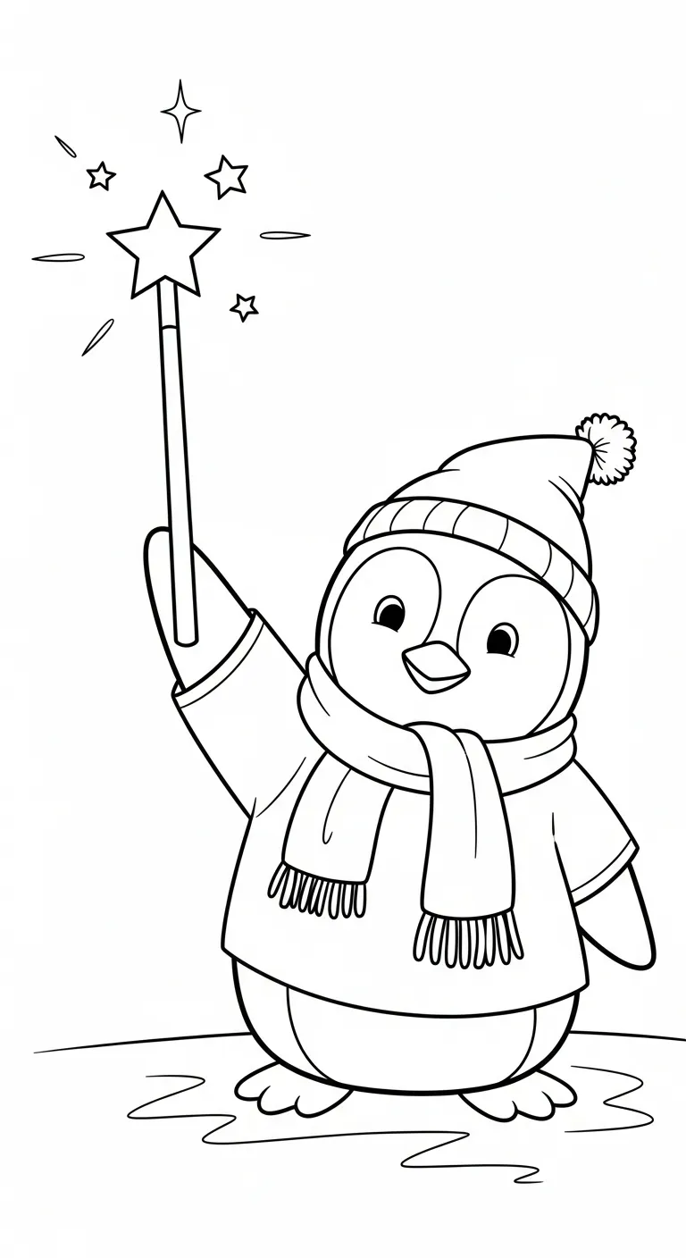 tải hình tô màu Tranh Tô Màu Chim Cánh Cụt miễn phí