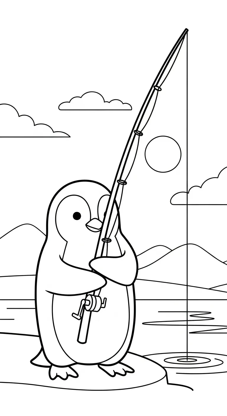 mẫu tranh tô màu Tranh Tô Màu Chim Cánh Cụt cho bé