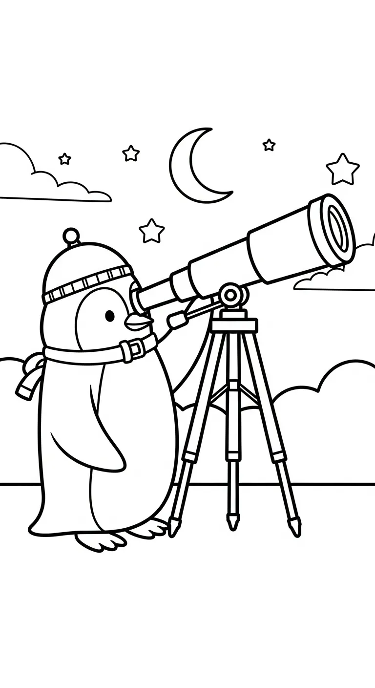 tải tranh tô màu Tranh Tô Màu Chim Cánh Cụt cho bé 3 tuổi 1