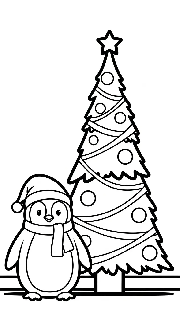 in tranh tô màu Tranh Tô Màu Chim Cánh Cụt cho bé 7 tuổi