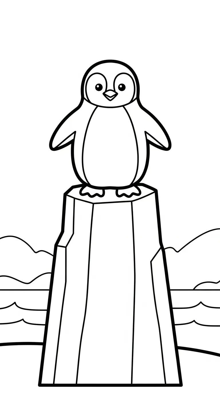 tải file hình tô màu Tranh Tô Màu Chim Cánh Cụt