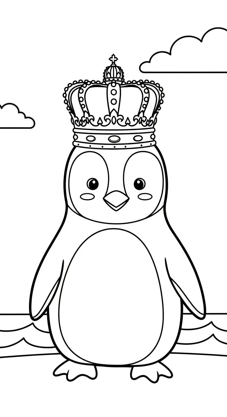 in tranh tô màu Tranh Tô Màu Chim Cánh Cụt