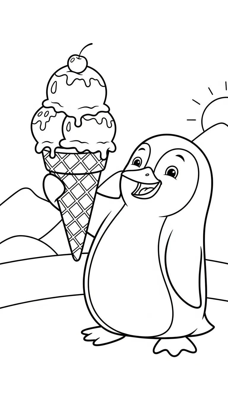 tải tranh tô màu Tranh Tô Màu Chim Cánh Cụt không mất tiền