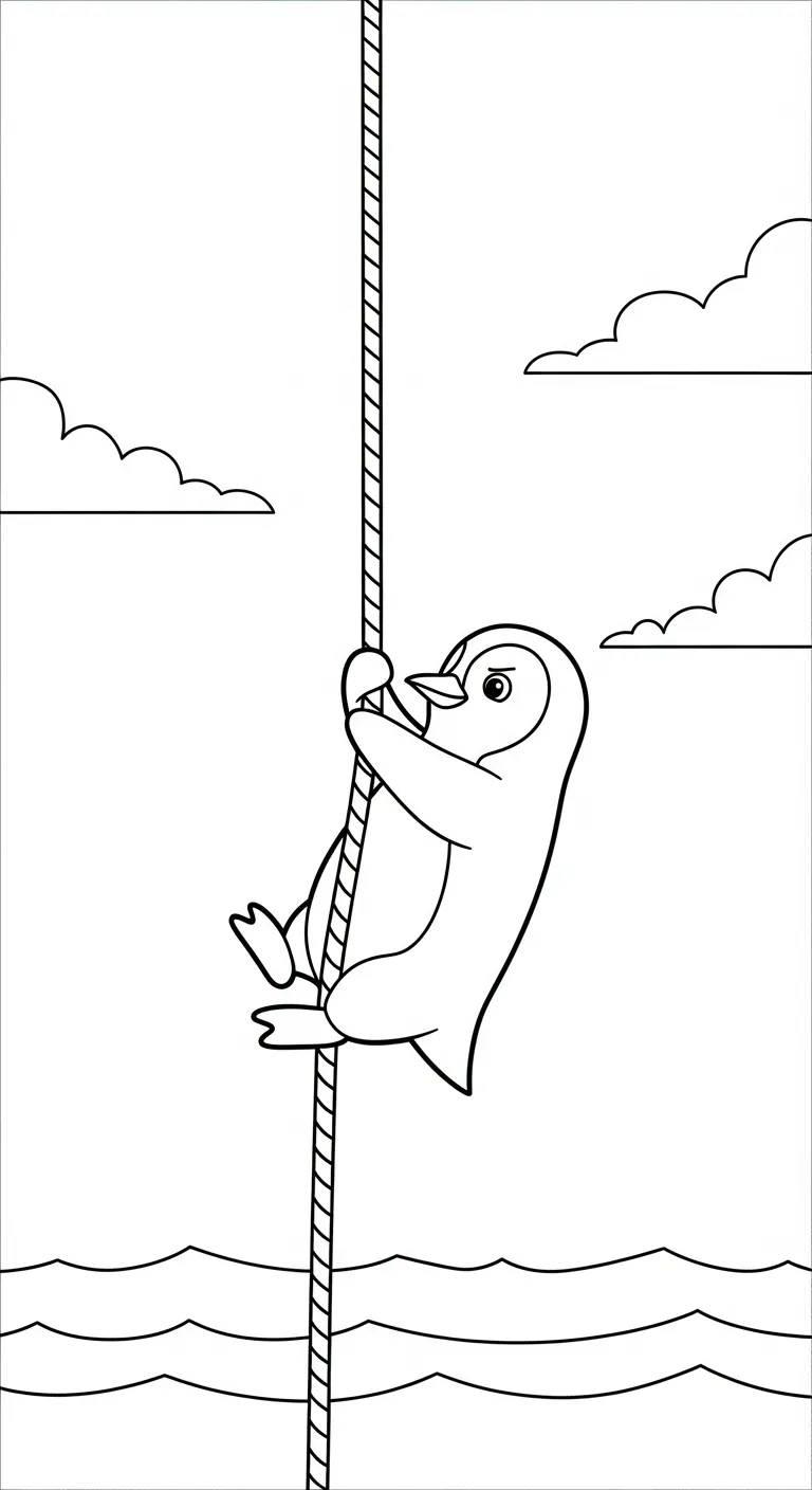 hình tô màu Tranh Tô Màu Chim Cánh Cụt cho bé 4 tuổi