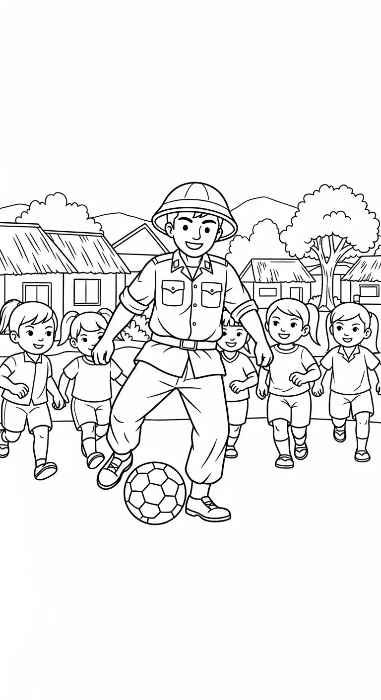 tải hình tô màu Tranh Tô Màu Chú Bộ Đội