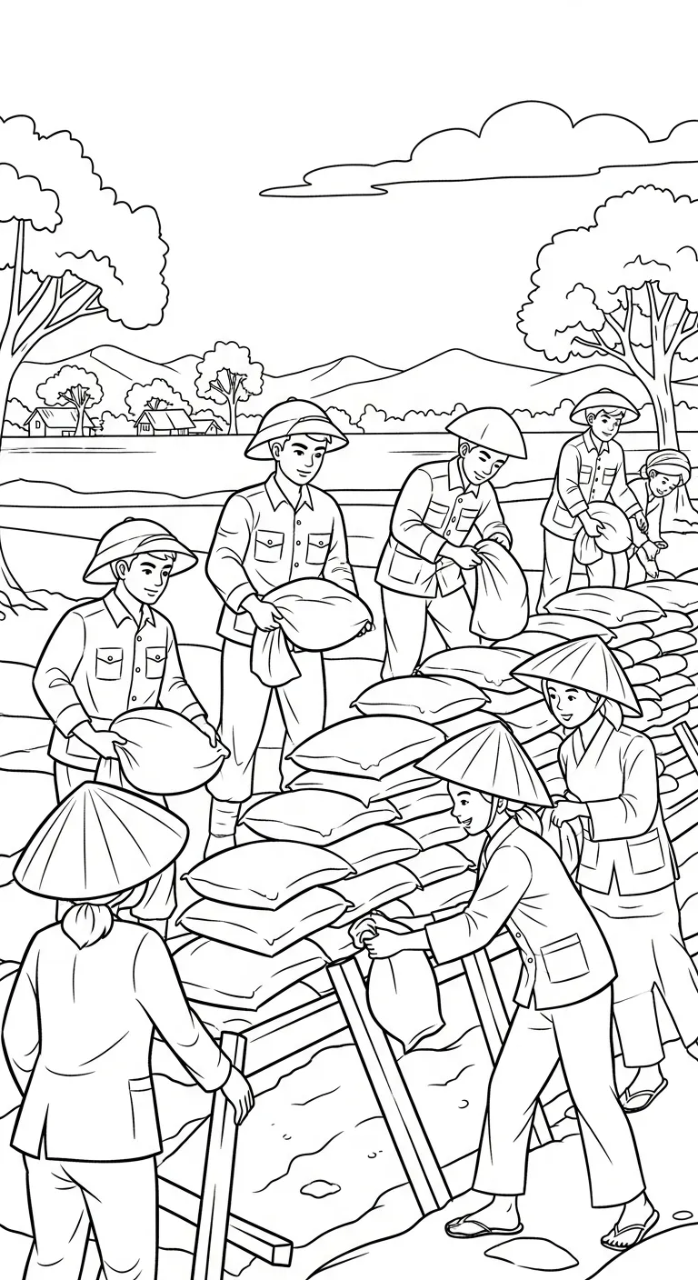 hình tô màu Tranh Tô Màu Chú Bộ Đội cho bé đơn giản