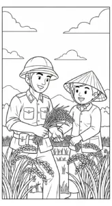 in hình tô màu Tranh Tô Màu Chú Bộ Đội khổ A4