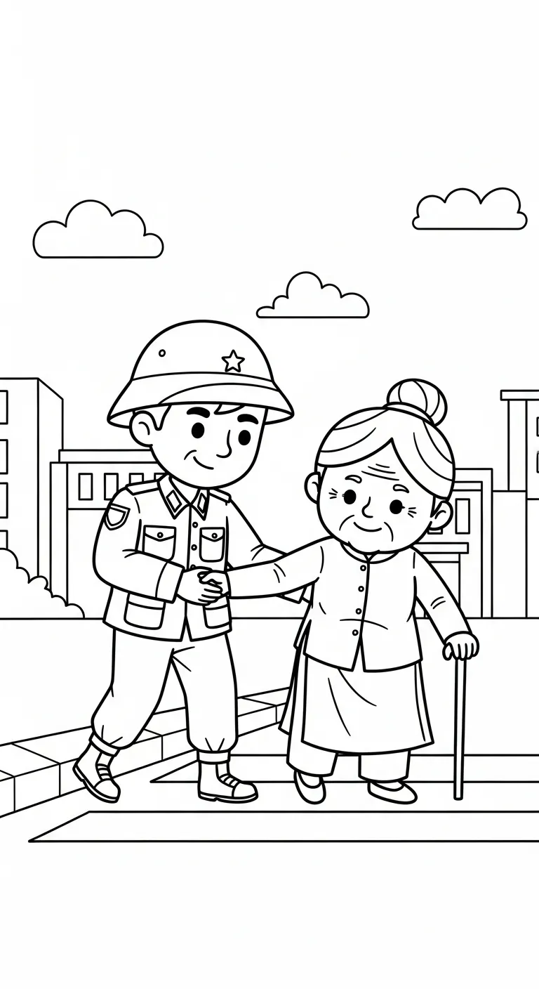 tải tranh tô màu Tranh Tô Màu Chú Bộ Đội pdf