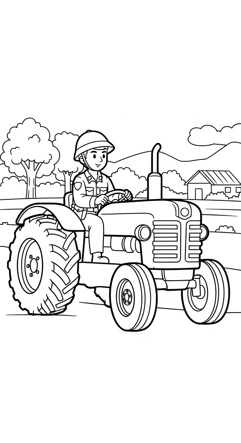 hình tô màu Tranh Tô Màu Chú Bộ Đội cho bé 4 tuổi miễn phí