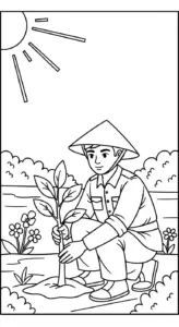 tải tranh tô màu Tranh Tô Màu Chú Bộ Đội cho bé 3 tuổi