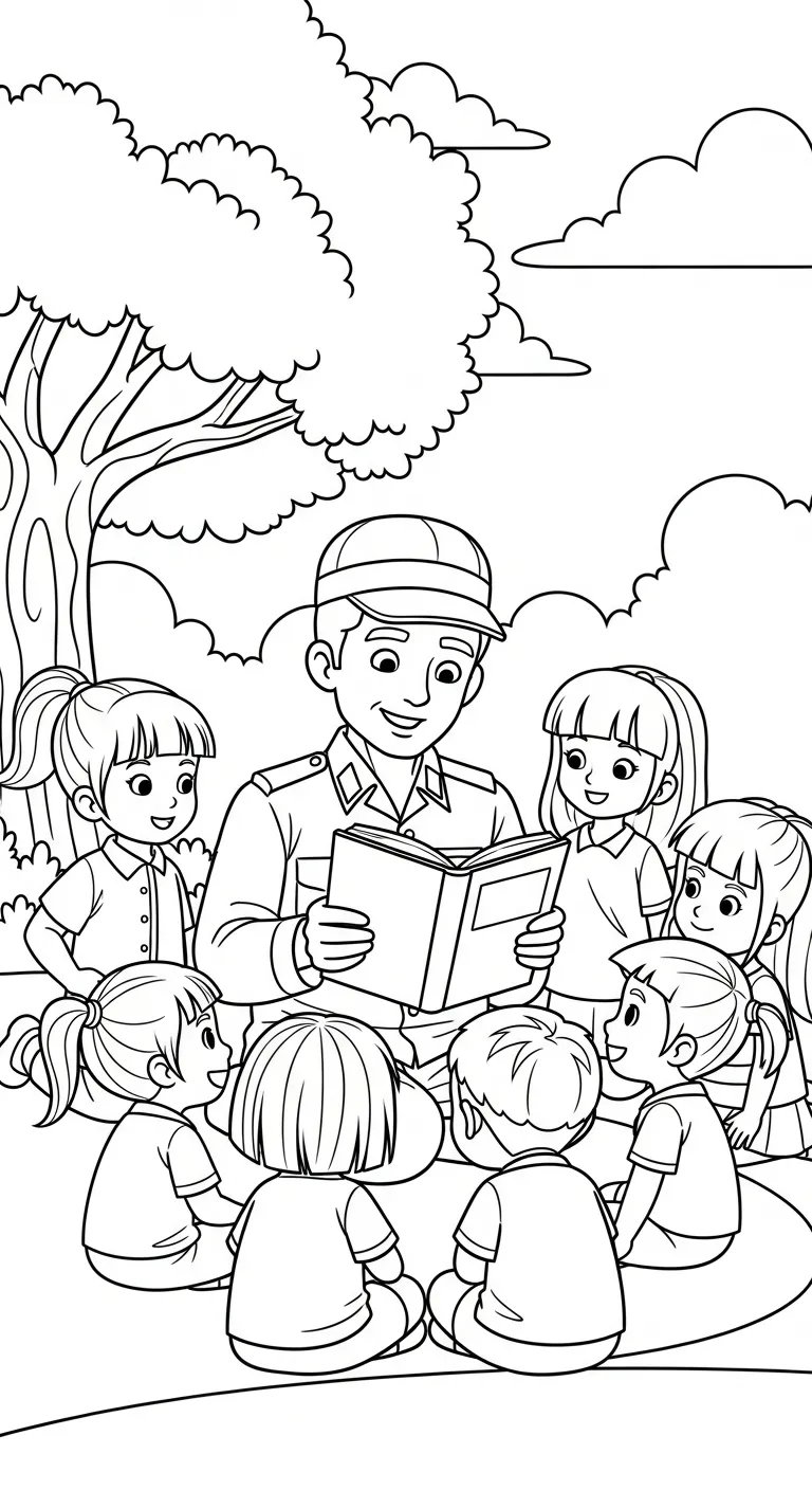 in tranh tô màu Tranh Tô Màu Chú Bộ Đội miễn phí