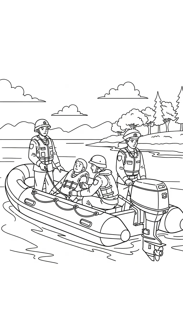 tải hình tô màu Tranh Tô Màu Chú Bộ Đội cho bé 3 tuổi