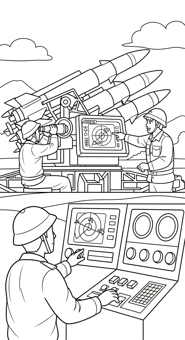 tranh tô màu Tranh Tô Màu Chú Bộ Đội cho bé tải miễn phí 1