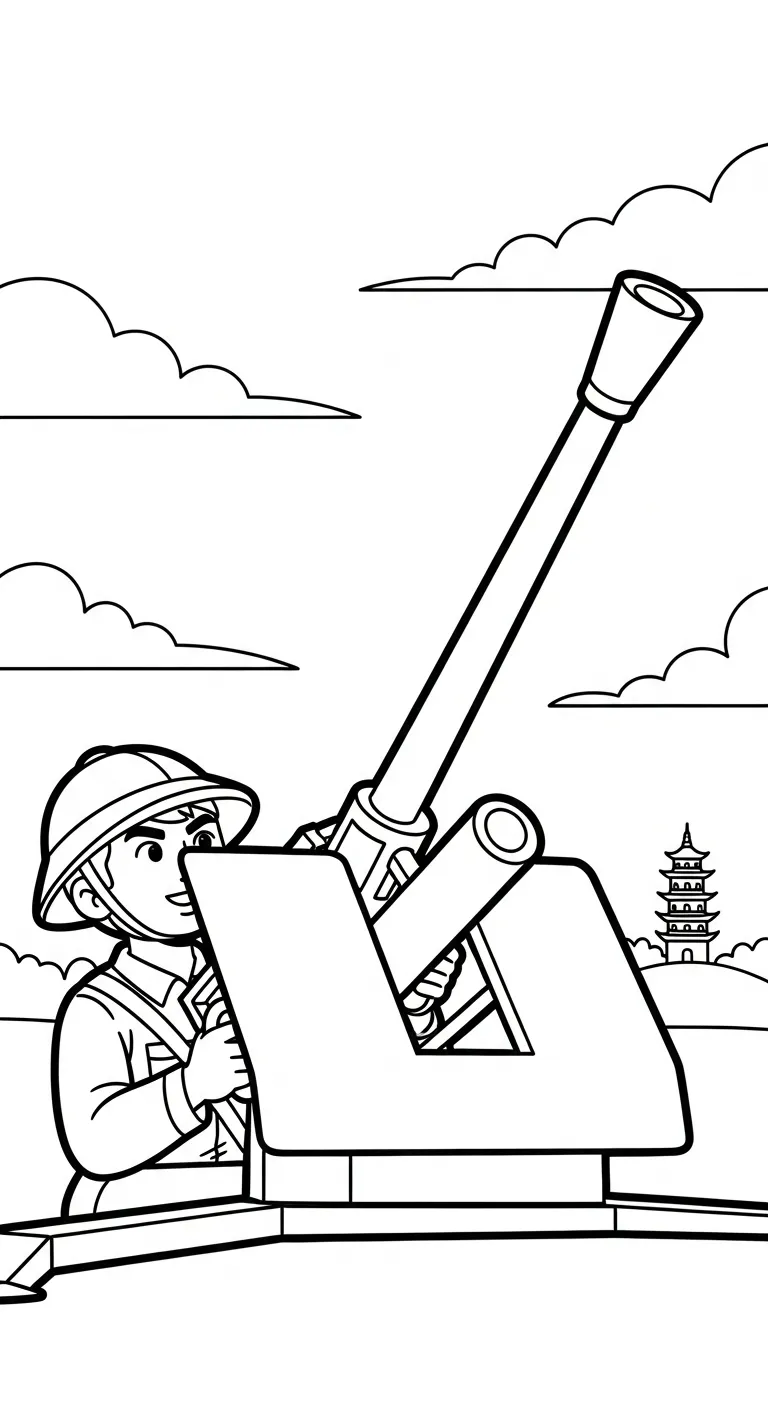 hình tô màu Tranh Tô Màu Chú Bộ Đội cho bé mới nhất