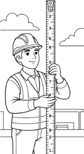 tải tranh tô màu Tranh Tô Màu Chú Công Nhân Xây Dựng cho bé 7 tuổi
