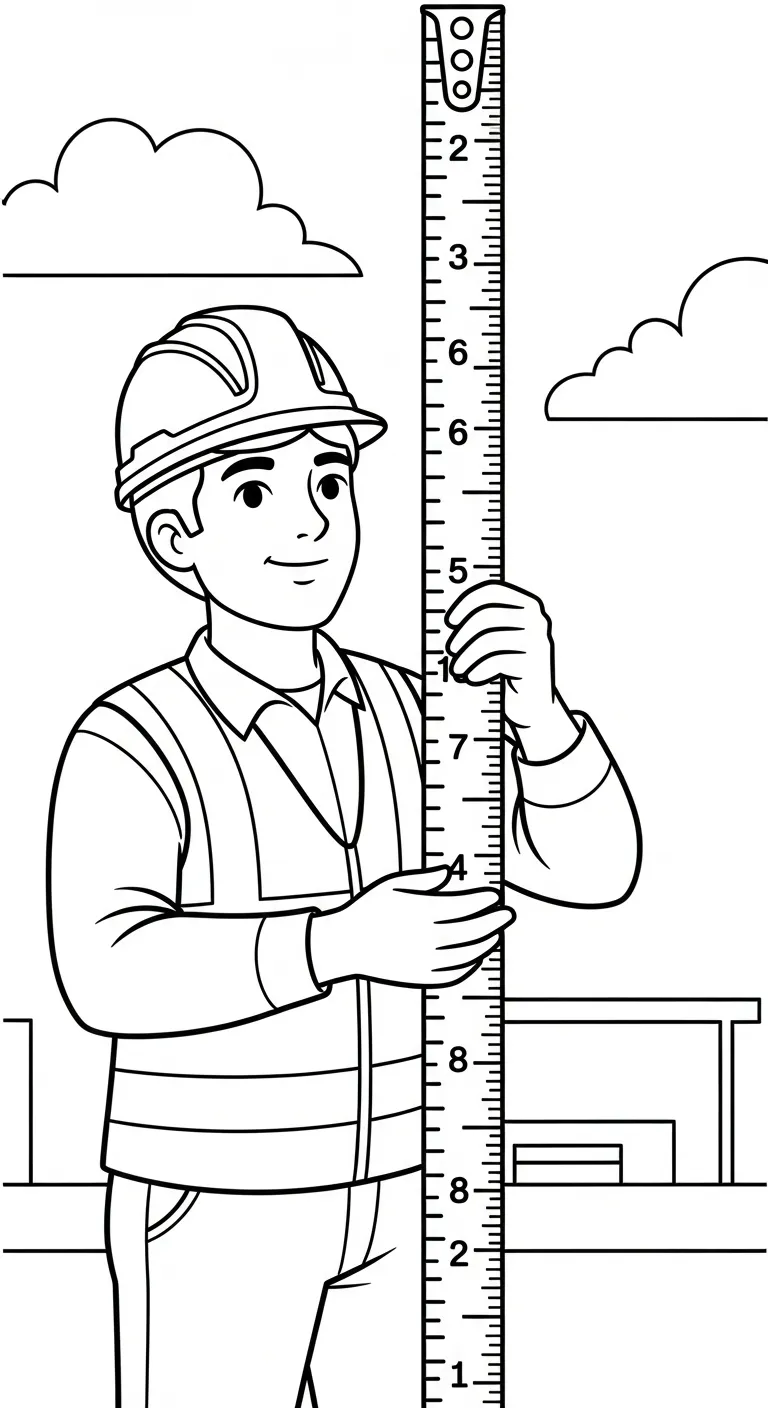 tải tranh tô màu Tranh Tô Màu Chú Công Nhân Xây Dựng cho bé 7 tuổi