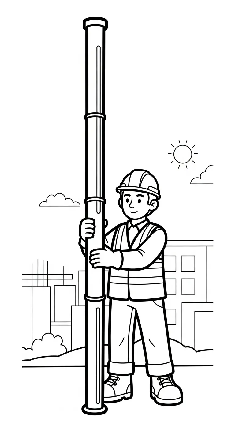 tải hình tô màu Tranh Tô Màu Chú Công Nhân Xây Dựng pdf