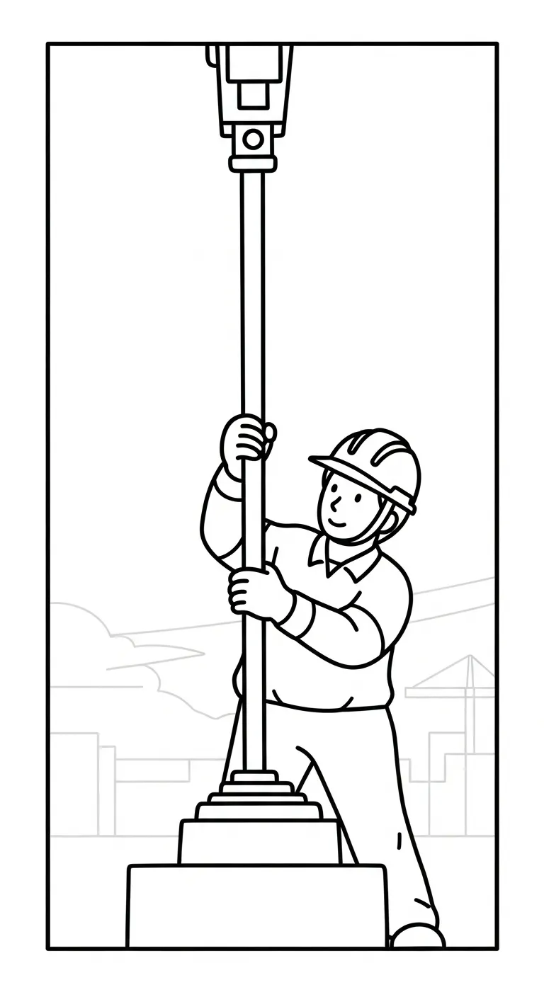 in hình tô màu Tranh Tô Màu Chú Công Nhân Xây Dựng miễn phí