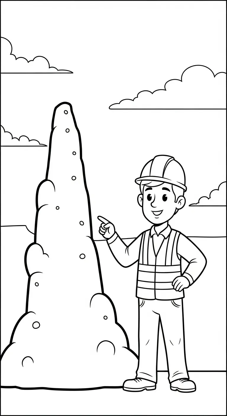 hình tô màu Tranh Tô Màu Chú Công Nhân Xây Dựng cho bé 6 tuổi miễn phí