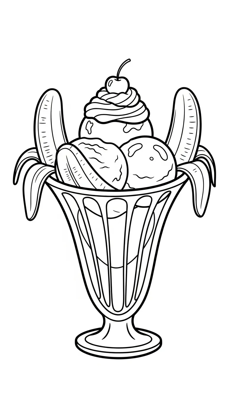 tranh tô màu Tranh Tô Màu Chuối cho bé 6 tuổi miễn phí