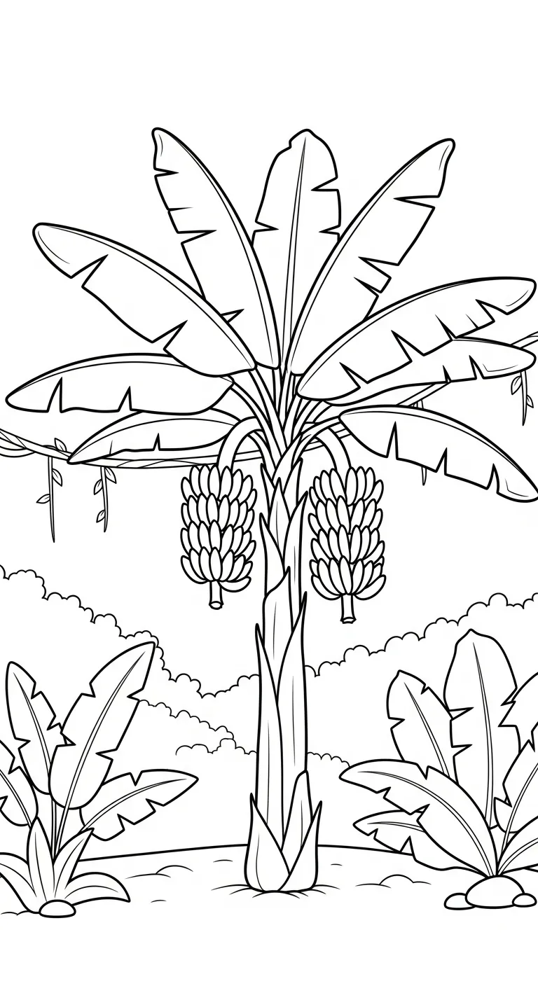 in tranh tô màu Tranh Tô Màu Chuối cho bé 6 tuổi