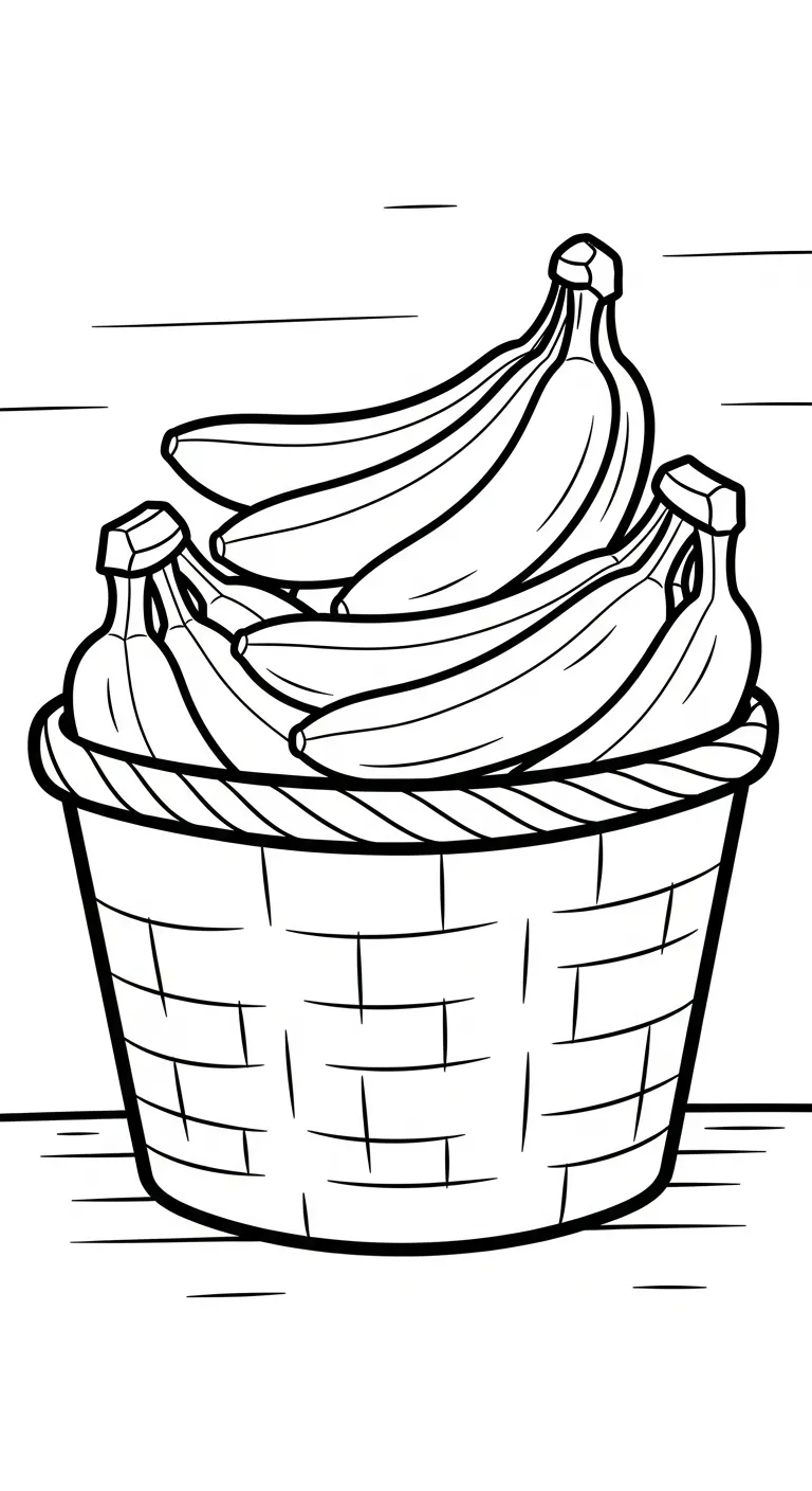 hình tô màu Tranh Tô Màu Chuối cho bé 8 tuổi miễn phí