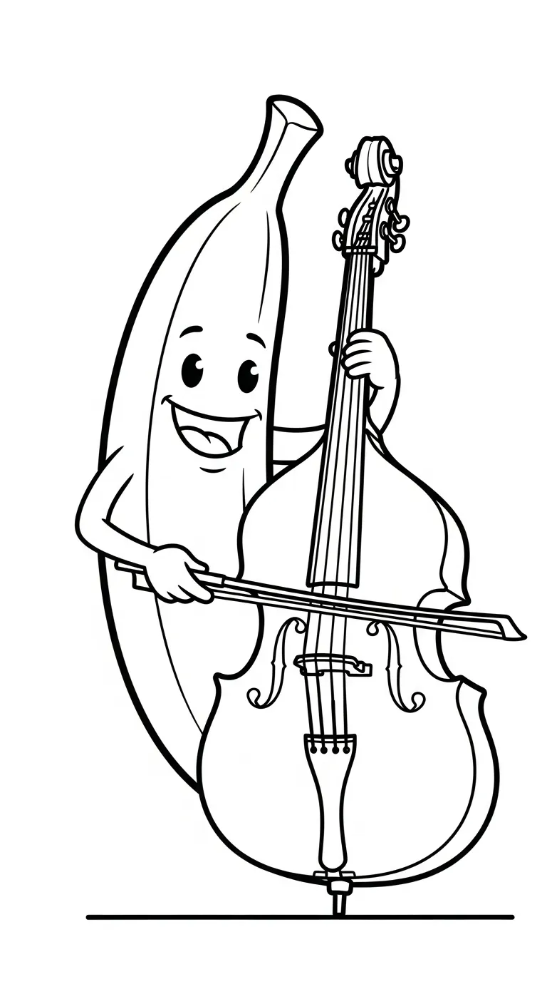 in tranh tô màu Tranh Tô Màu Chuối 1