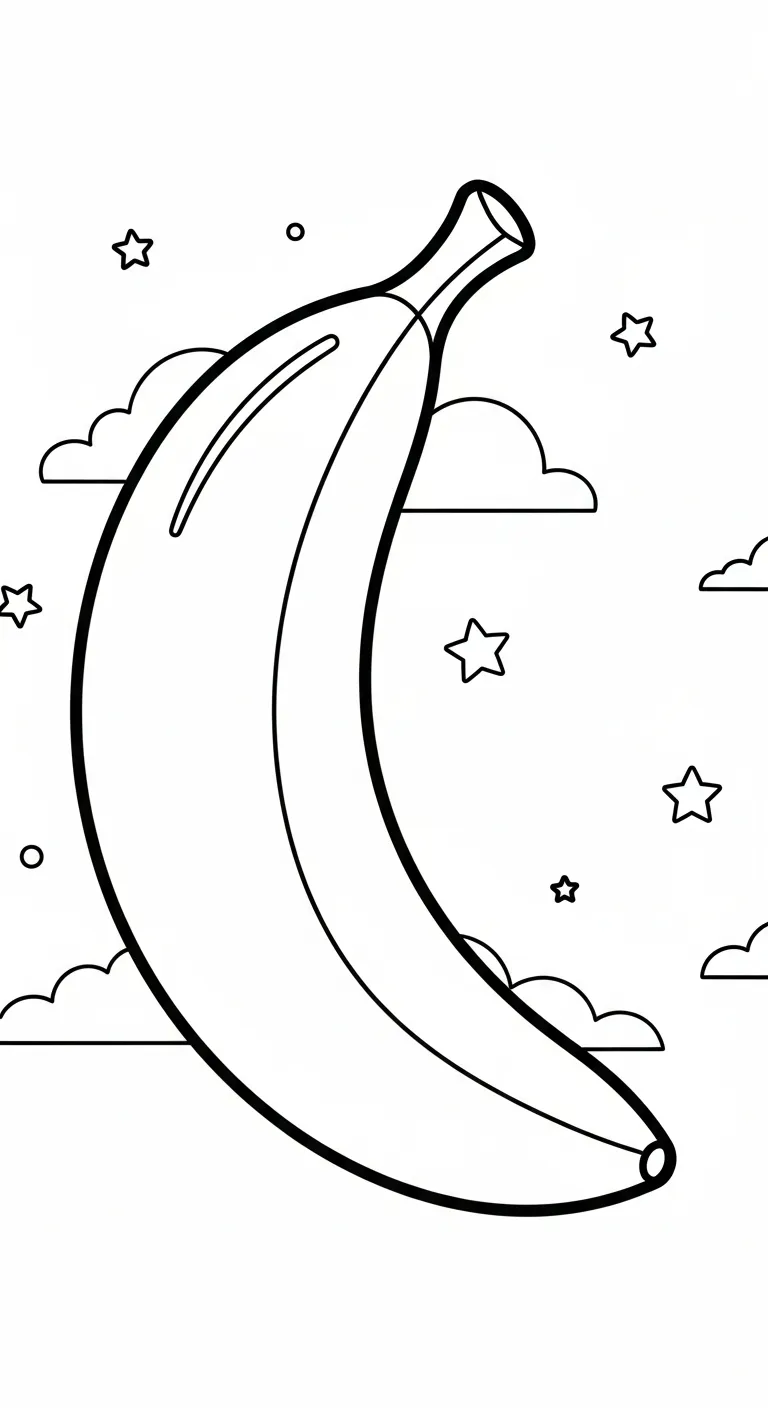 tải hình tô màu Tranh Tô Màu Chuối miễn phí