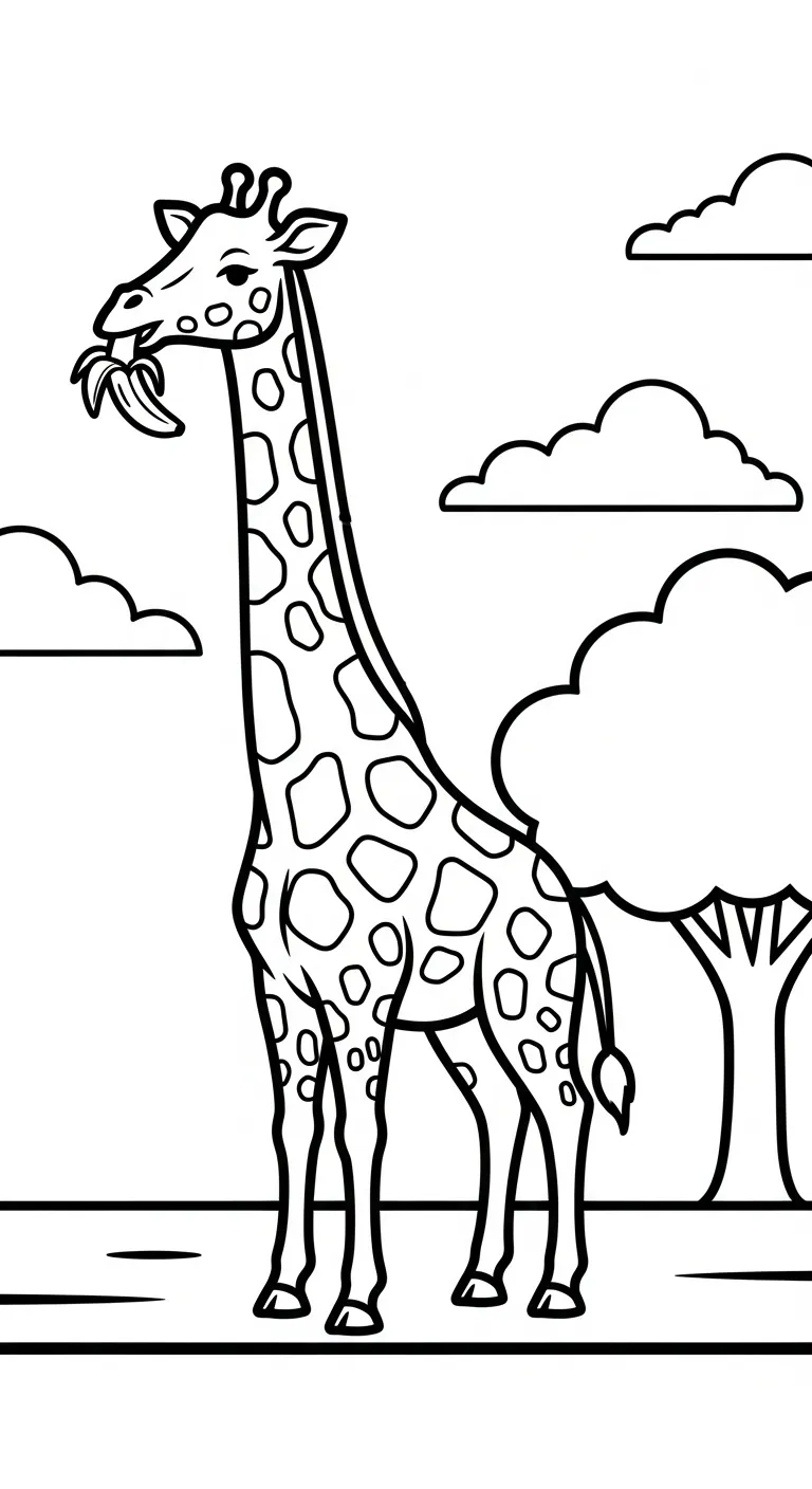 tải hình tô màu Tranh Tô Màu Chuối miễn phí 1