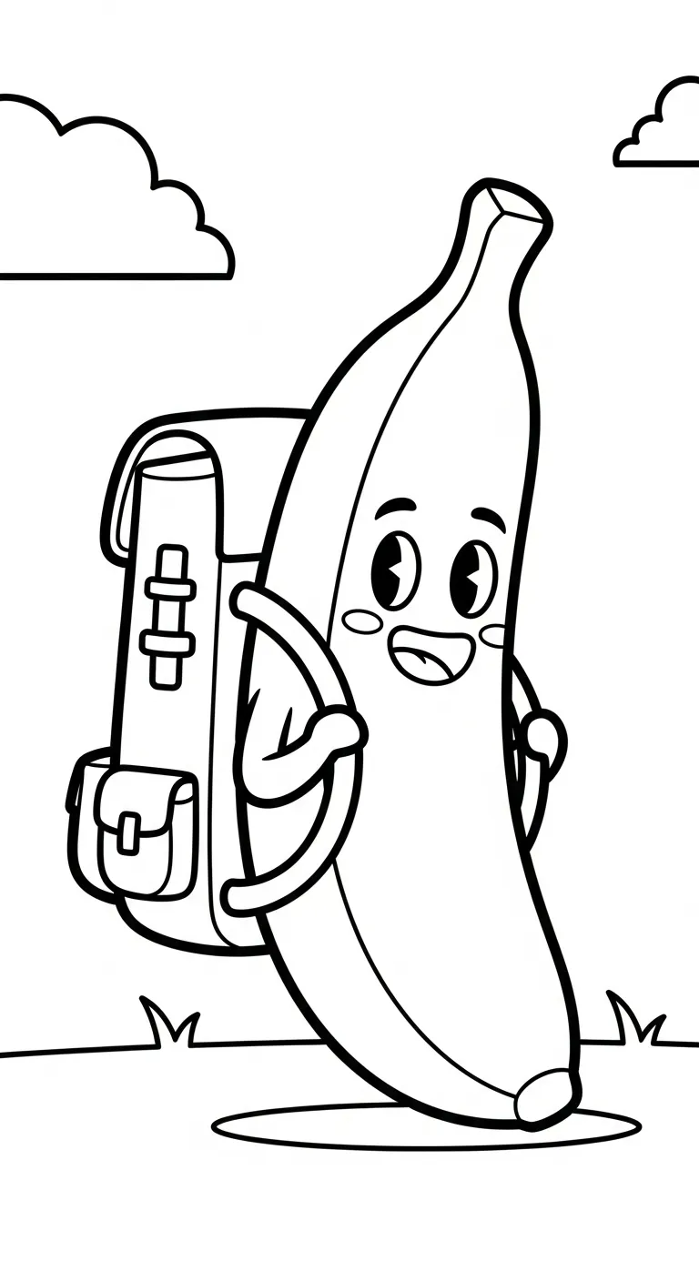 hình tô màu Tranh Tô Màu Chuối cho bé 8 tuổi