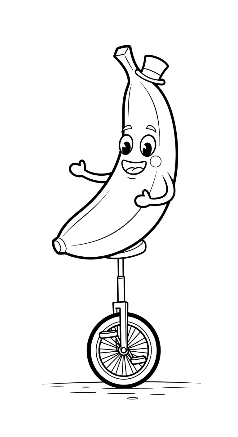 hình tô màu Tranh Tô Màu Chuối cho bé 7-8 tuổi