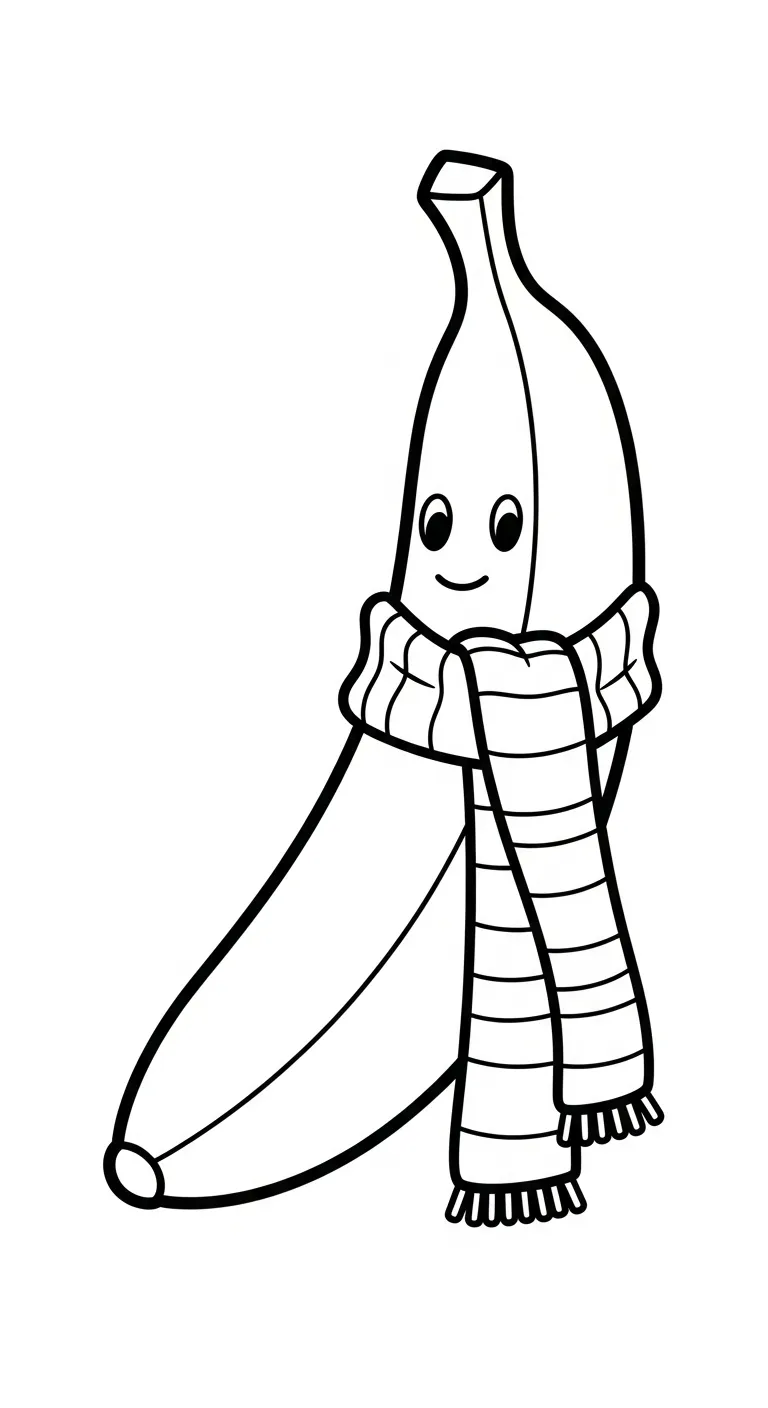 tranh tô màu Tranh Tô Màu Chuối cho bé 5 tuổi