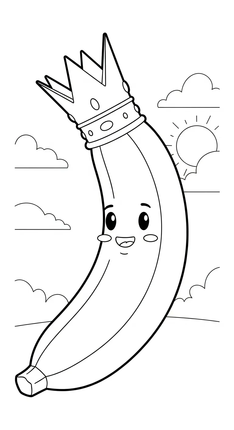 tải hình tô màu Tranh Tô Màu Chuối cho bé