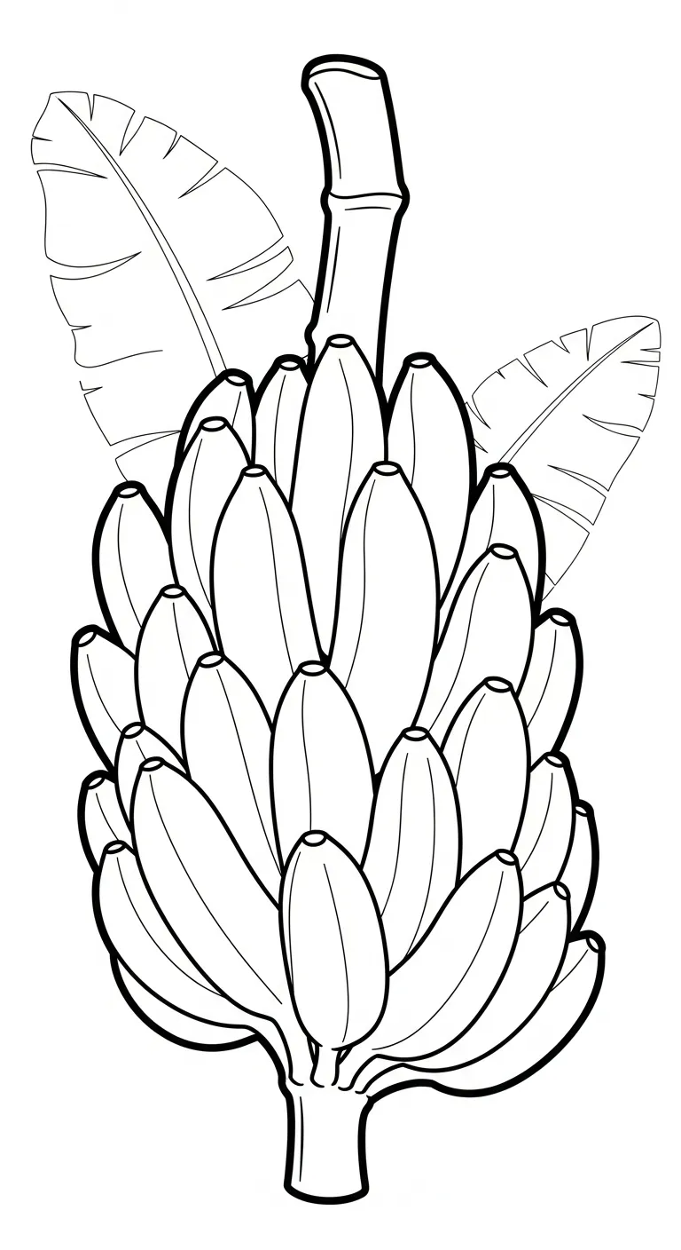 hình tô màu Tranh Tô Màu Chuối cho bé mới nhất