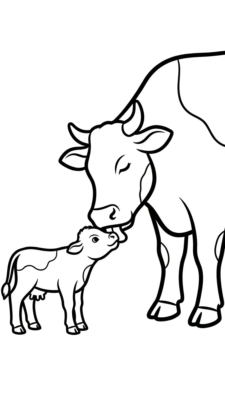 in hình tô màu Con Bò cho bé