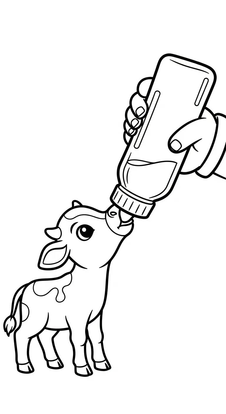 in hình tô màu Con Bò