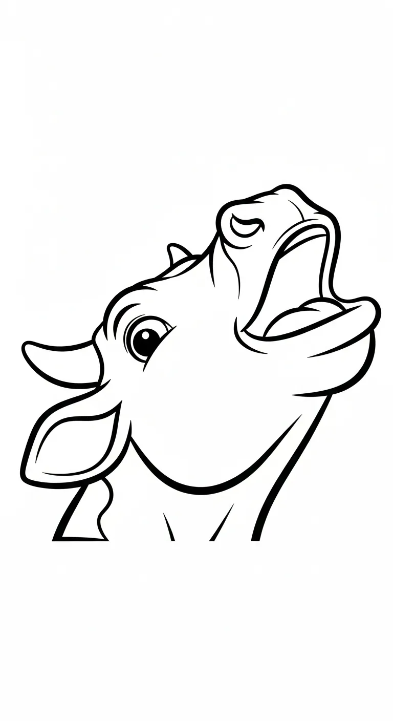 tranh tô màu Con Bò rõ nét