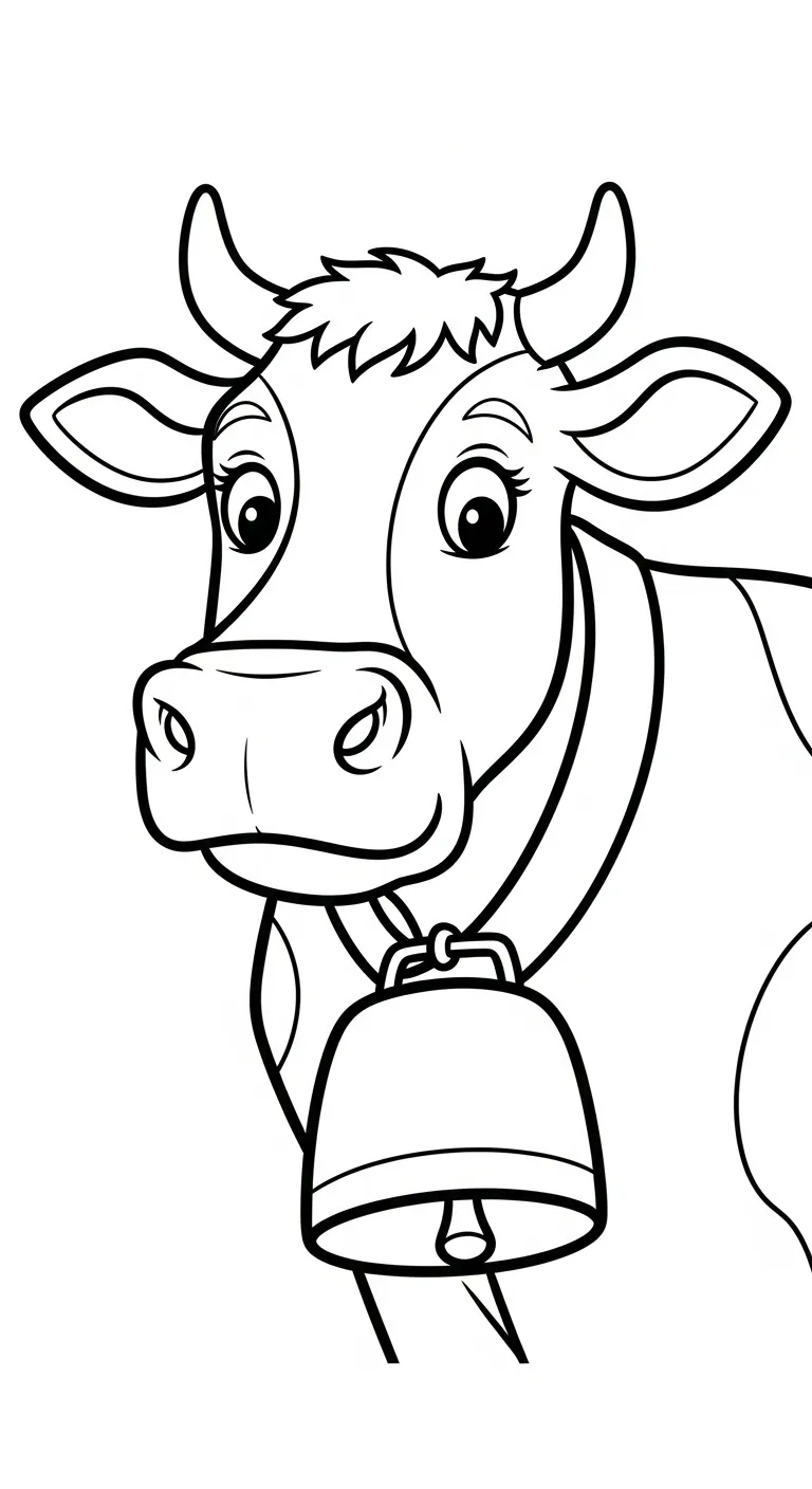 file tranh tô màu Con Bò cho bé in