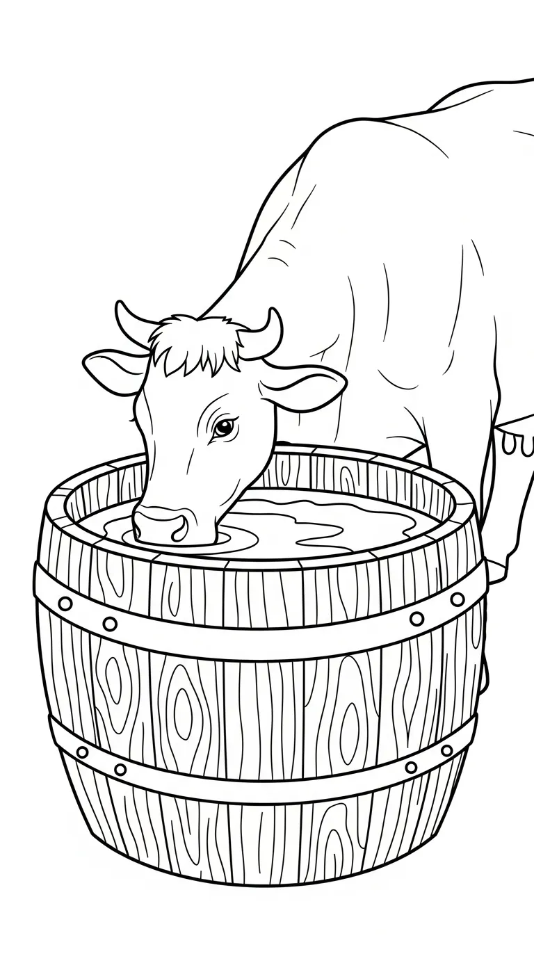 tranh tô màu Con Bò tập tô