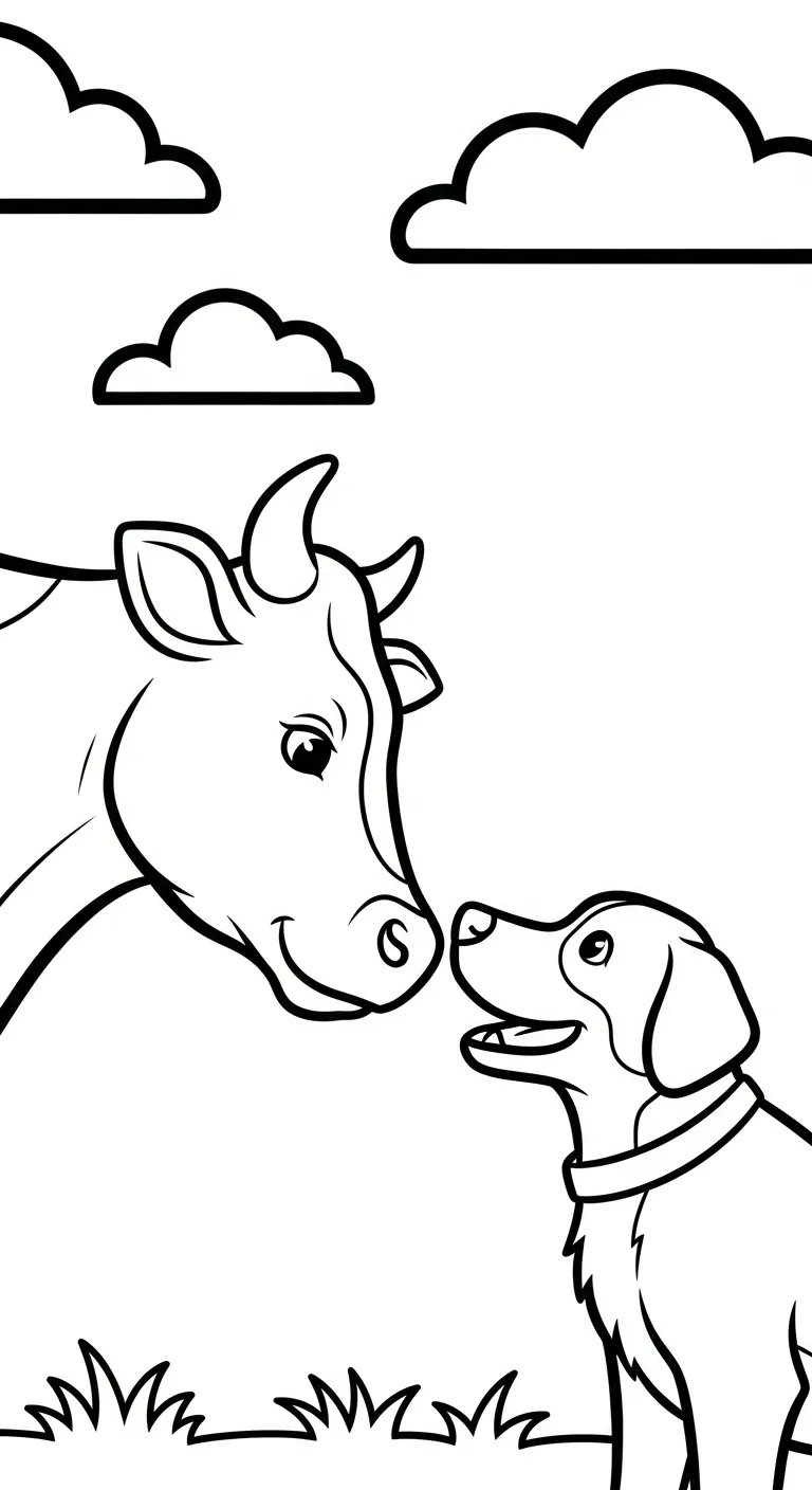 tải hình tô màu Con Bò cho bé miễn phí