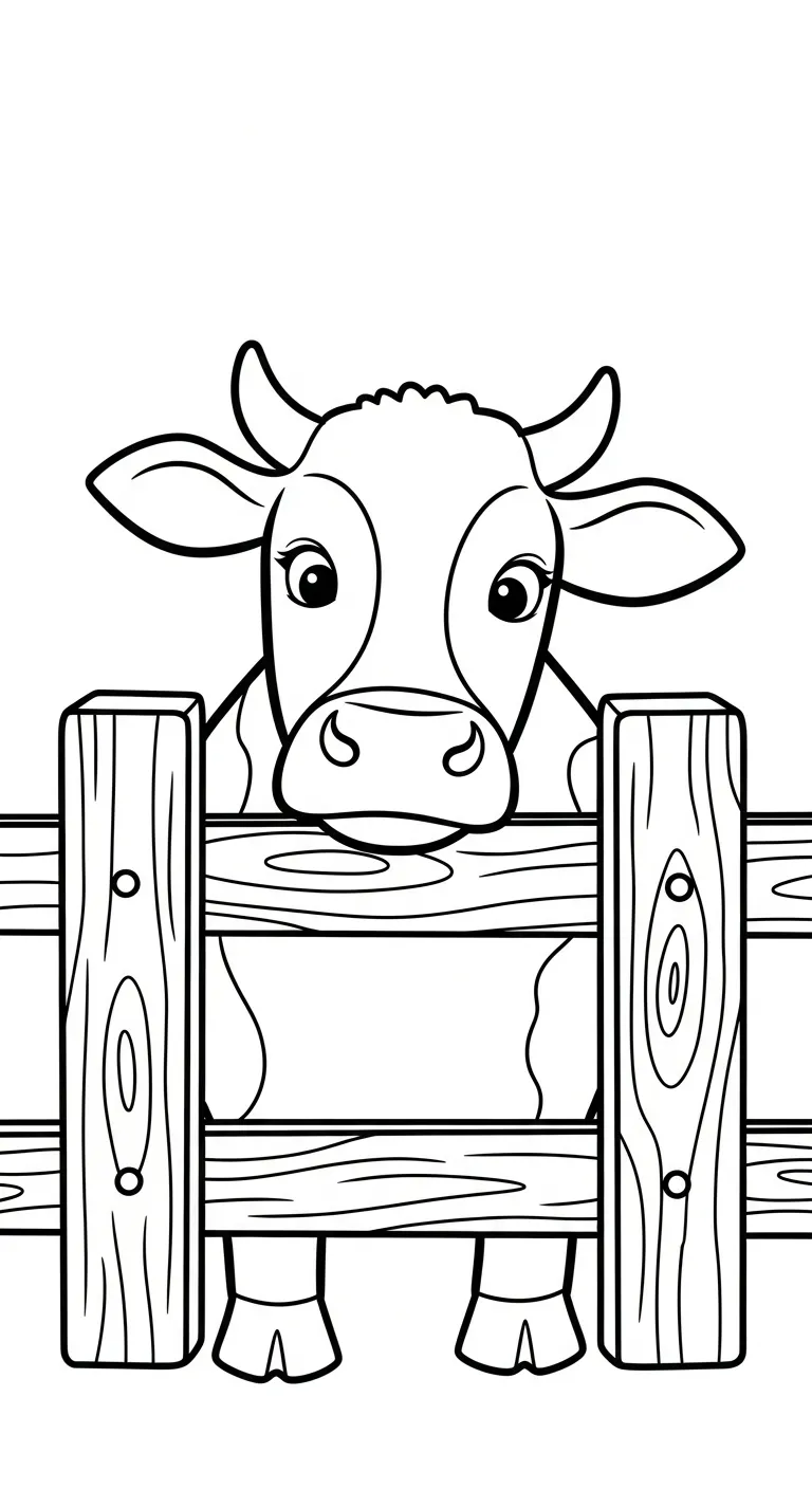 tranh tô màu Con Bò cho bé 8 tuổi