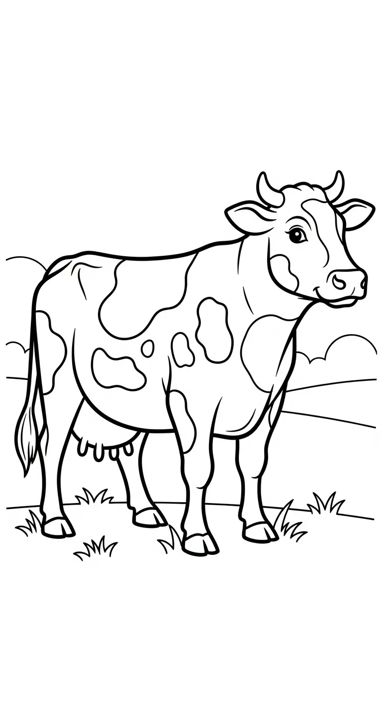 in tranh tô màu Con Bò cho bé