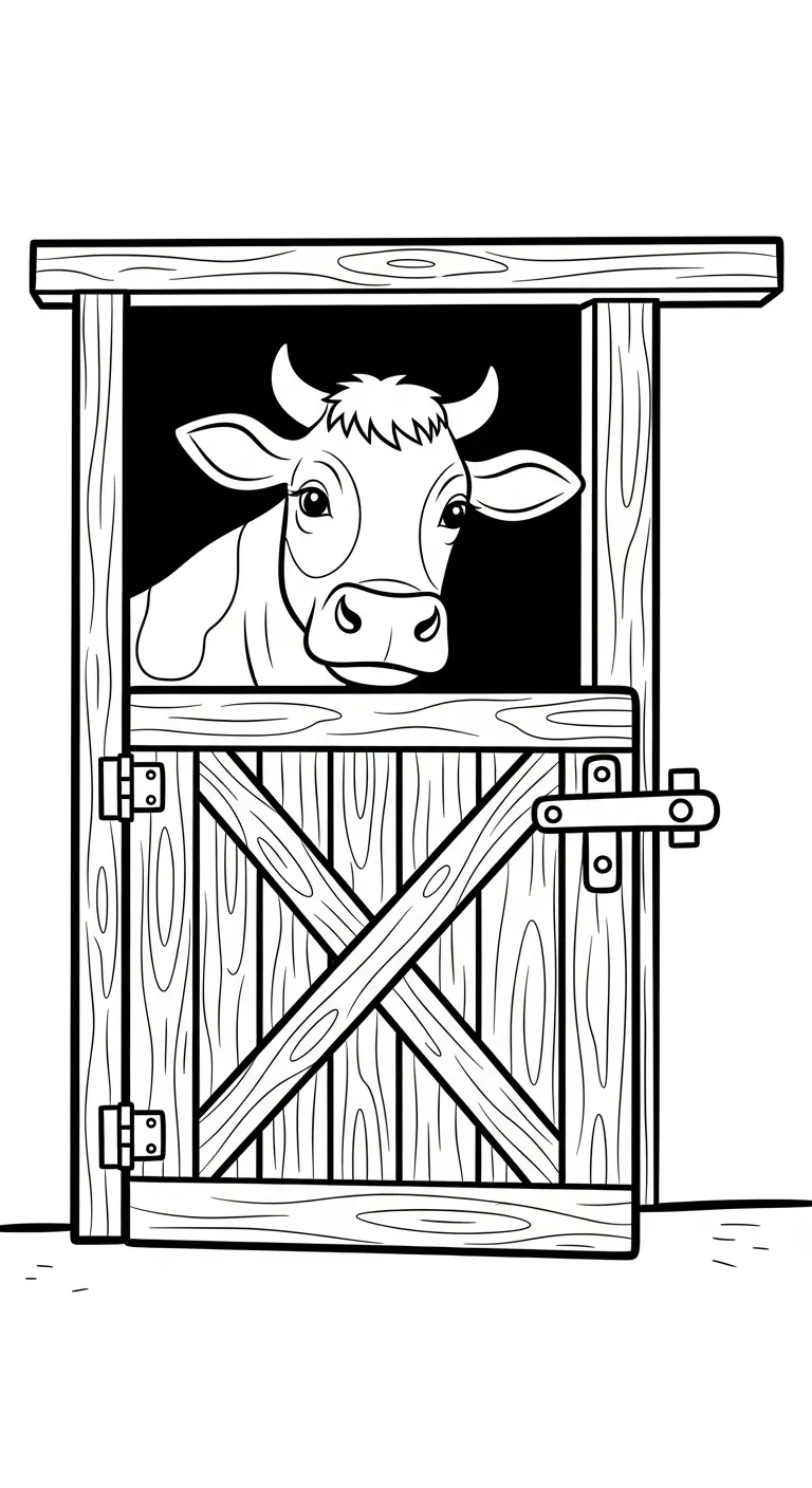 mẫu in tranh tô màu Con Bò cho bé