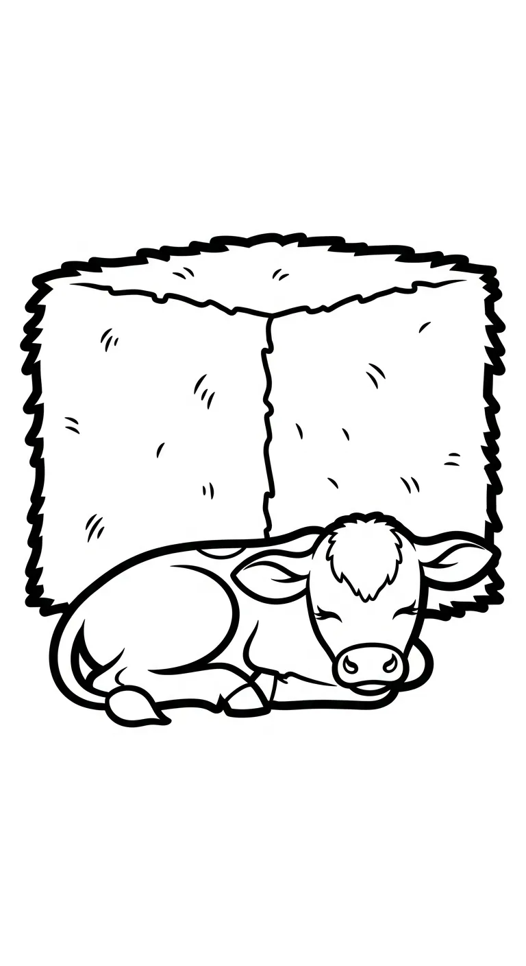 in hình tô màu Con Bò cho bé 1