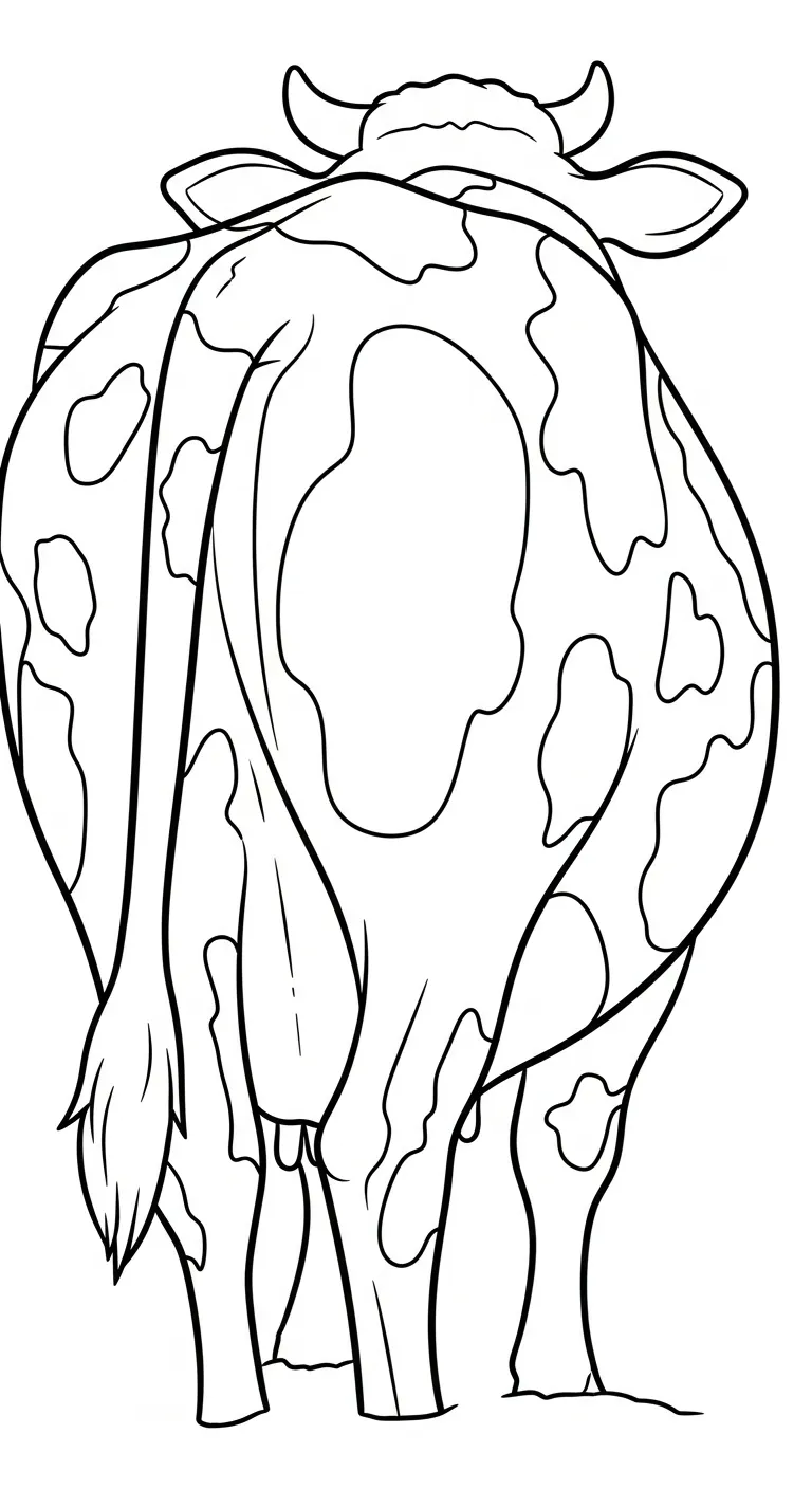 tranh tô màu Con Bò cho bé 5 tuổi miễn phí